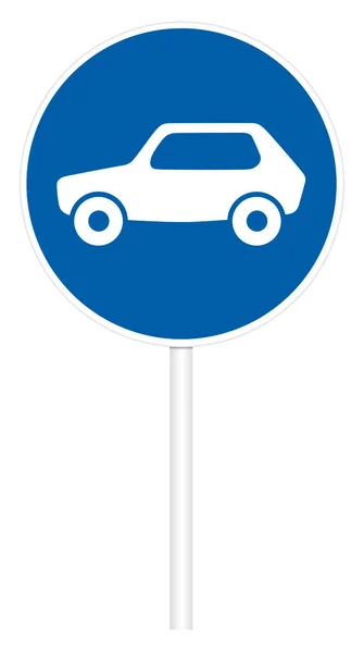 Prescriptive Znak Drogowy Ruch Samochodów — Zdjęcie stockowe