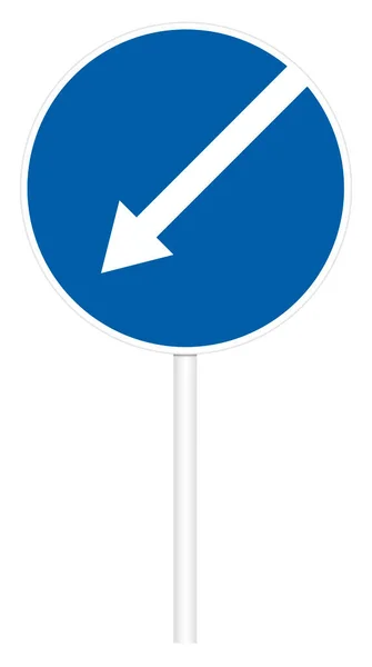 Prescriptive Traffic Sign Direct Left — Stock Photo, Image