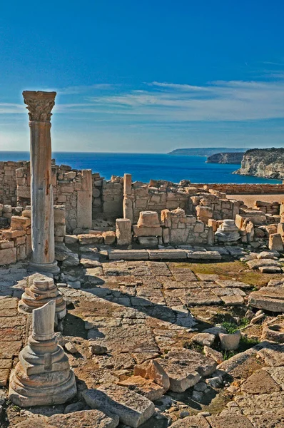 Klassieke Ruïnes Van Het Oude Culturele Centrum Van Kourion Cyprus — Stockfoto