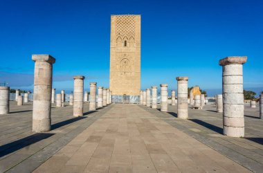 Kral 5. Muhammed Anıtmezar ve Rabat, Fas 'taki Hasan 2 kulesi.