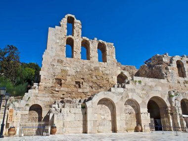 Yunanistan 'daki ünlü Odeon' un Duvarları