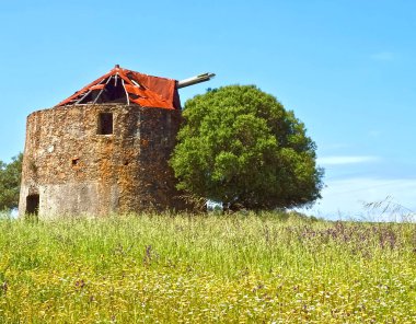 Eski Değirmen Portekiz 'in güzel Alentejo doğasında
