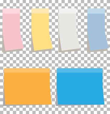 colorfull sticky notes. blank sticky notes set