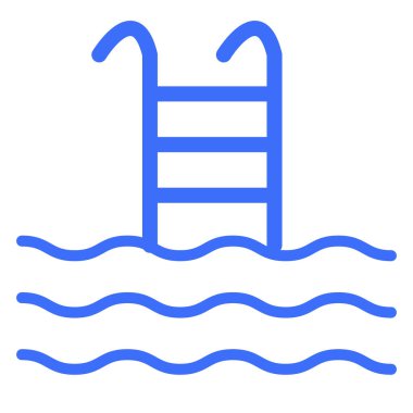 Beyaz üzerinde yüzme havuzu tabelası 