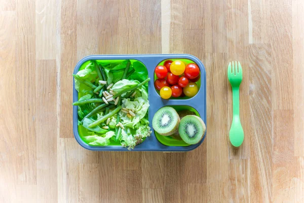Faltbare Lunchbox Mit Gesundem Essen — Stockfoto