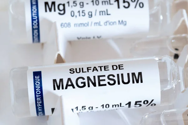 硫酸マグネシウムの閉鎖 — ストック写真