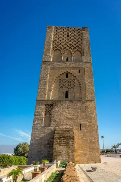 Mausoleo Mohamed Torre Hasan Rabat Marocco — Foto Stock