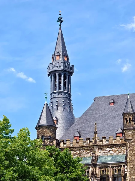 Schönes Historisches Rathaus Aachen Deutschland — Stockfoto