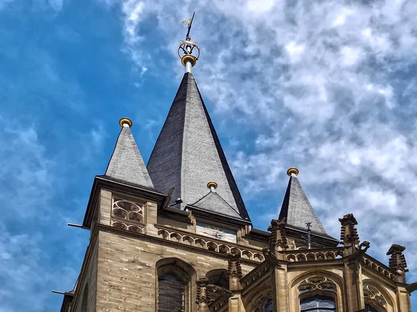 Působivá Katedrála Nebo Kostel Cáchách Německu — Stock fotografie