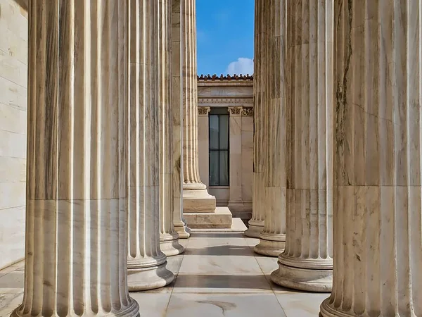Arquitetura Maravilhosa Mostra Universidade Atenas Grécia — Fotografia de Stock