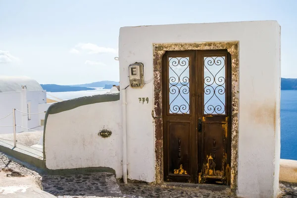 Греция Санторини Красивая Архитектура — стоковое фото