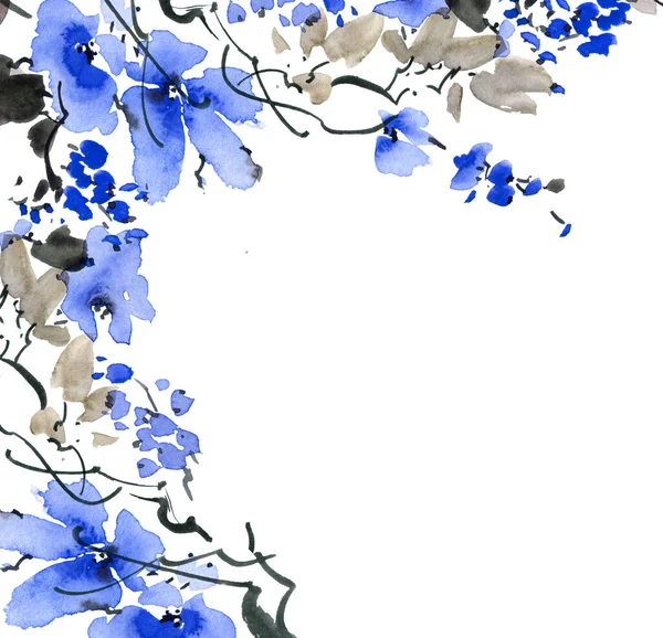Çiçekli Erik Ağacı Dalı — Stok fotoğraf