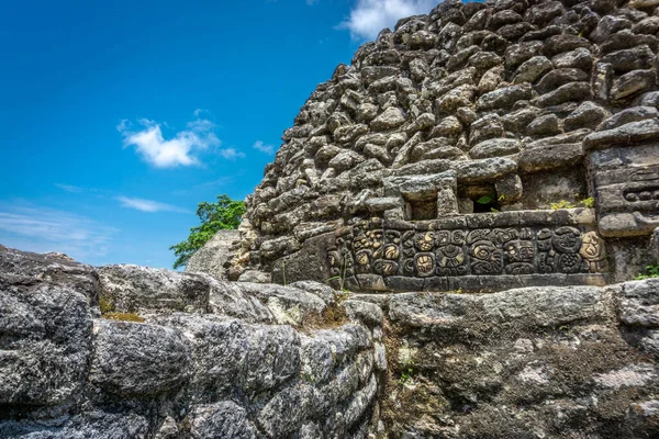 Scatto Panoramico Antiche Rovine Del Tempio Caracol — Foto Stock
