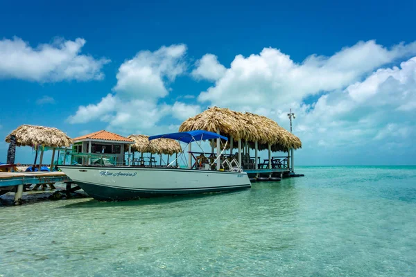 Veduta Ambergris Caye Più Grande Isola Del Belize Nel Mar — Foto Stock