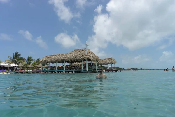 Vistas Del Cayo Ambergris Isla Más Grande Belice Mar Caribe — Foto de Stock