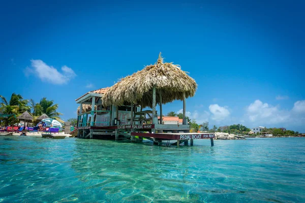 Uitzicht Ambergris Caye Het Grootste Eiland Van Belize Caribische Zee — Stockfoto