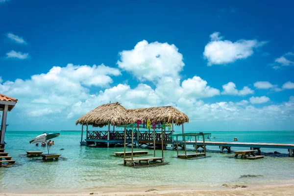 Veduta Ambergris Caye Più Grande Isola Del Belize Nel Mar — Foto Stock