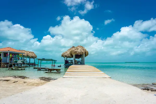 Views Ambergris Caye Largest Island Belize Caribbean Sea — Stock Photo, Image