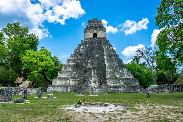 Tikal Tempel Tempel Van Jaguar Tempel Van Zonnegod Guatemala — Stockfoto