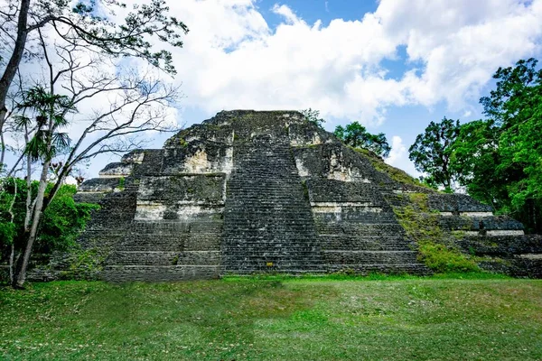Templo Tikal Templo Jaguar Templo Sol Deus Guatemala — Fotografia de Stock