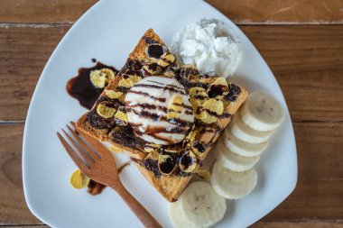 Lezzetli dondurmanın yakın görüntüsü