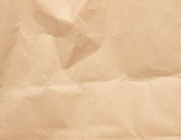 Τσαλακωμένο Λευκό Φύλλο Καφέ Χαρτιού Κραφτ Περιτυλίγματος — Φωτογραφία Αρχείου