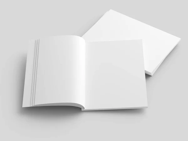 Open Magazine Glued Binding Stack Catalogues — Stok fotoğraf