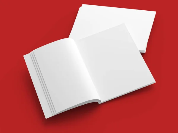 Open Magazine Glued Binding Stack Catalogues — Fotografia de Stock
