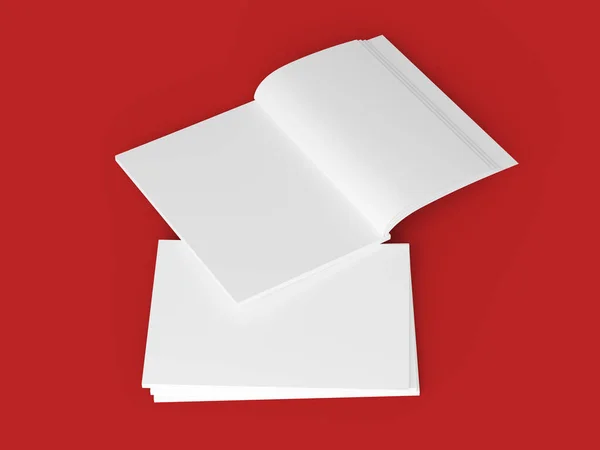 Open Magazine Glued Binding Stack Catalogues — Zdjęcie stockowe