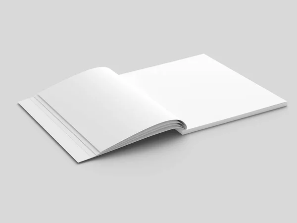 Open Magazine Glued Binding Vertical Format — Stock Fotó