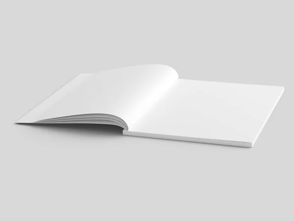 Öppen Tidning Med Limmad Bindning Vertikalt Format — Stockfoto