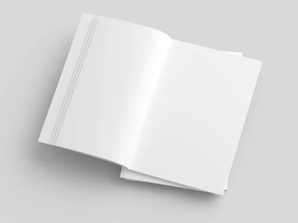 Open Magazine Glued Binding Stack Catalogues — Fotografia de Stock