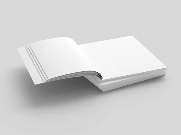 Open Magazine Glued Binding Stack Catalogues — Stok fotoğraf