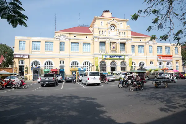 Centro Correios Camboja Histórico Construído Pela Cidade Francesa — Fotografia de Stock