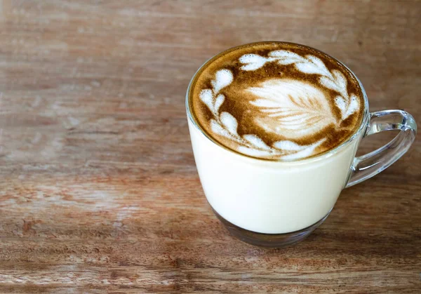 Een Glas Koffie Latte — Stockfoto