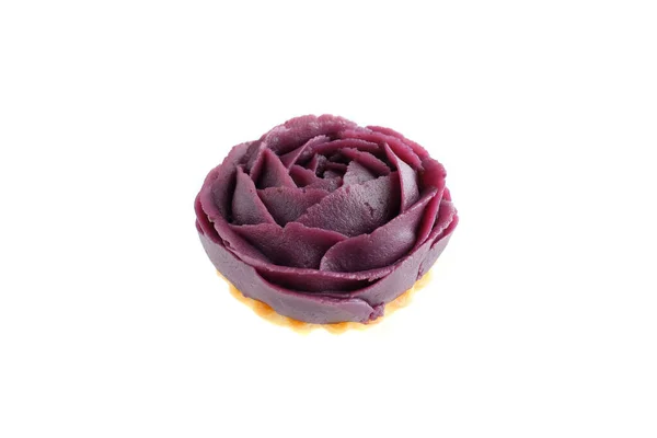Flor Forma Tarta Camote Japonés Púrpura — Foto de Stock