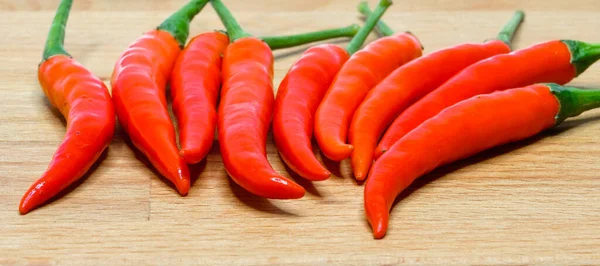 Červené Chilli Papričky Zblízka — Stock fotografie