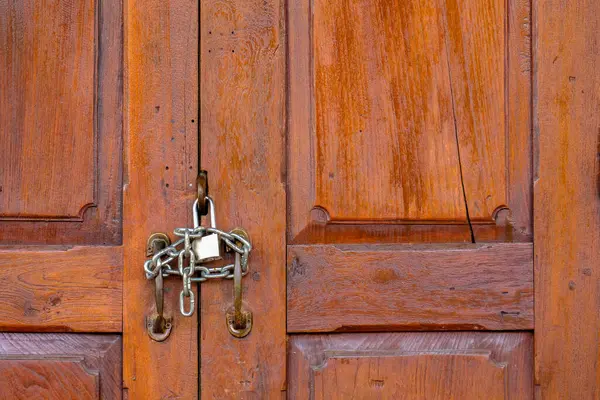 Locked Door Background Close — Stock Photo, Image