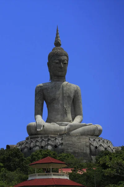 Большой Конкретный Будда Образ Религиозной Концепции — стоковое фото