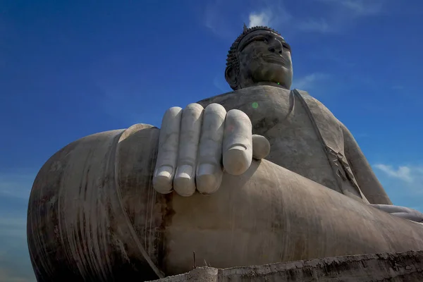 Grande Buda Concreto Imagem Conceito Religioso — Fotografia de Stock