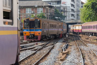 Tayland treni, arka planda seyahat yeri