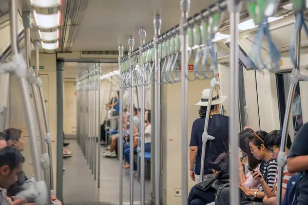 Zicht Metro Trein — Stockfoto
