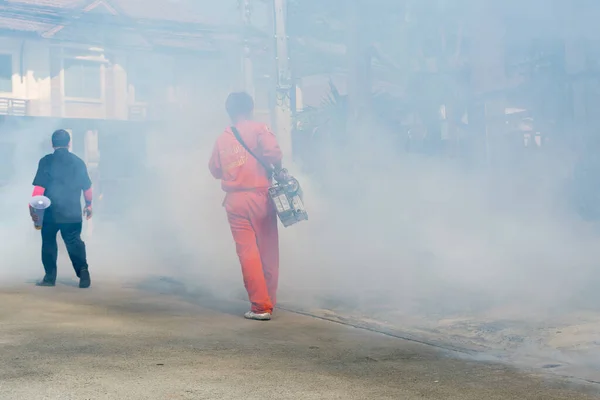 Fogging Ddt Spray Kill Mosquito — Stock Photo, Image