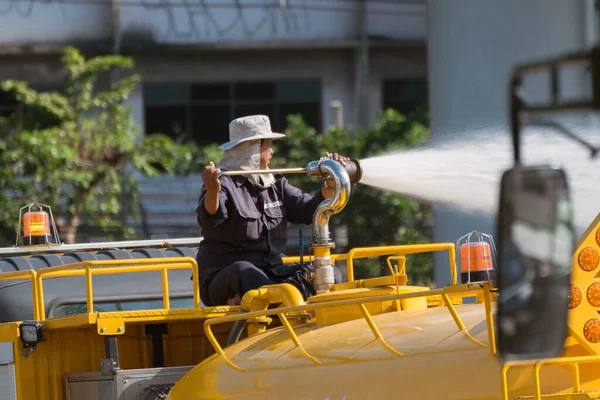 Watering Lawn Sunny Day — Stock Photo, Image