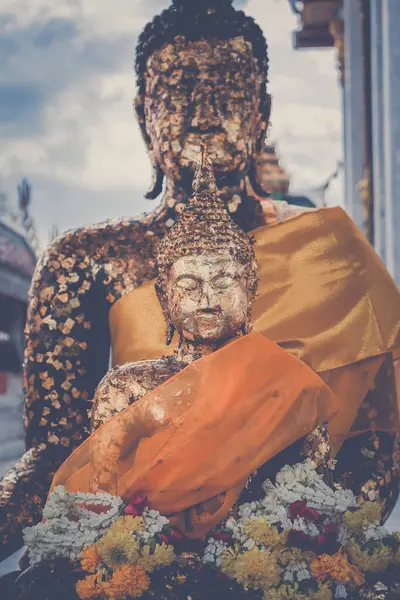 Statue Bouddha Thaïlandaise Gros Plan — Photo