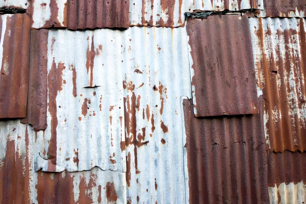 Zinc 古い金属壁の背景 錆びた金属だ ステンドメタル スール — ストック写真