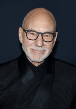 Patrick Stewart 'ın ünlü aktör portresi       