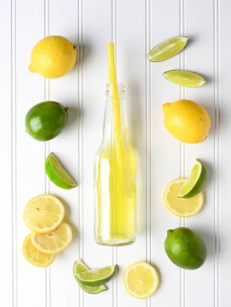 Lemon Lime Soda Stäng — Stockfoto