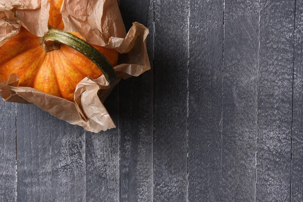 Decorative Pumpkin Wrapped Plain Brown Paper — Fotografia de Stock