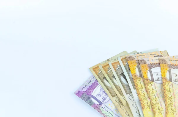 Arabia Saudita Dinero Con Espacio Copia —  Fotos de Stock